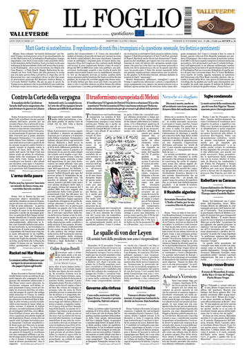 Prima-pagina-il foglio-messina-edizione-di-oggi-22-11-2024